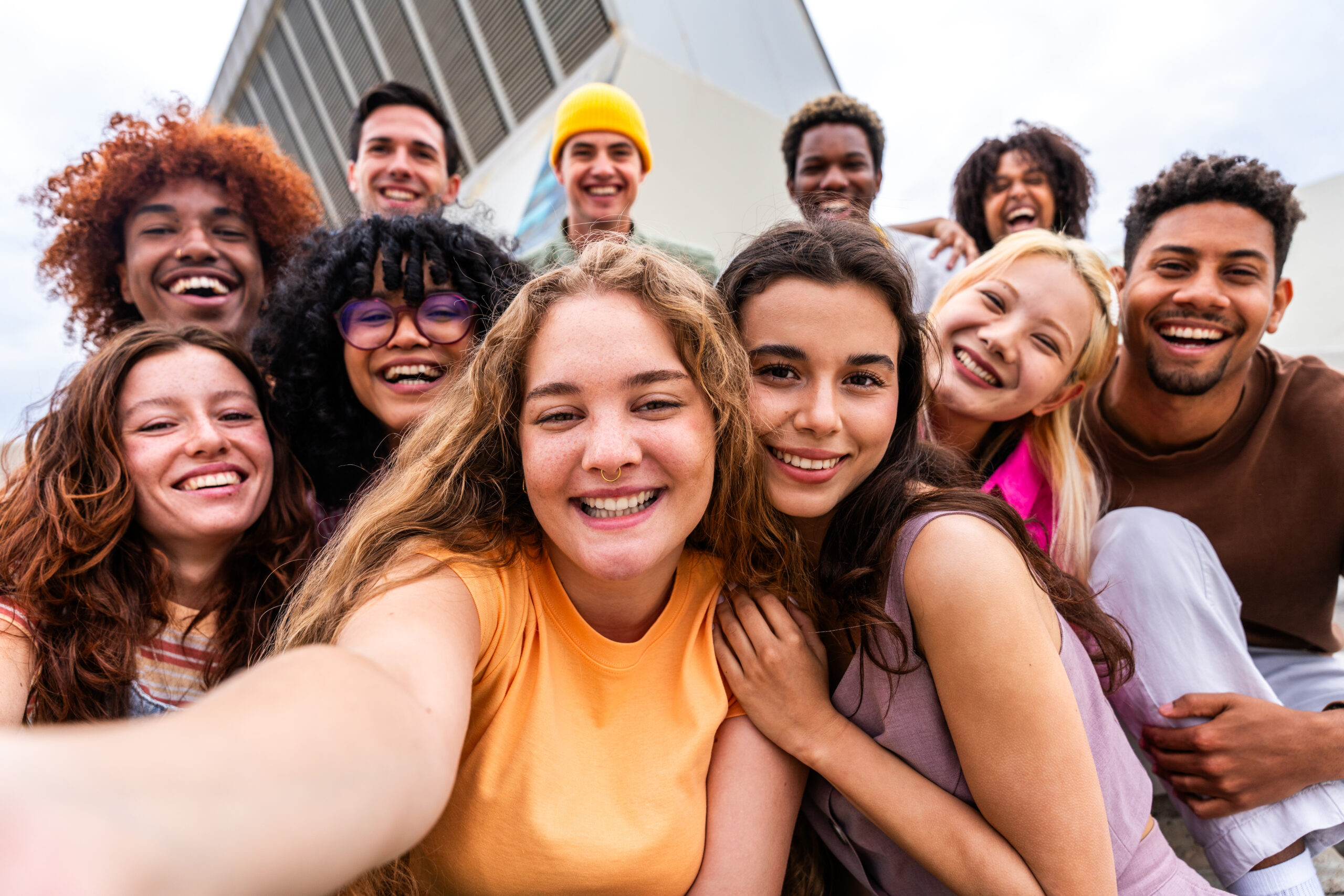 young adults smiling